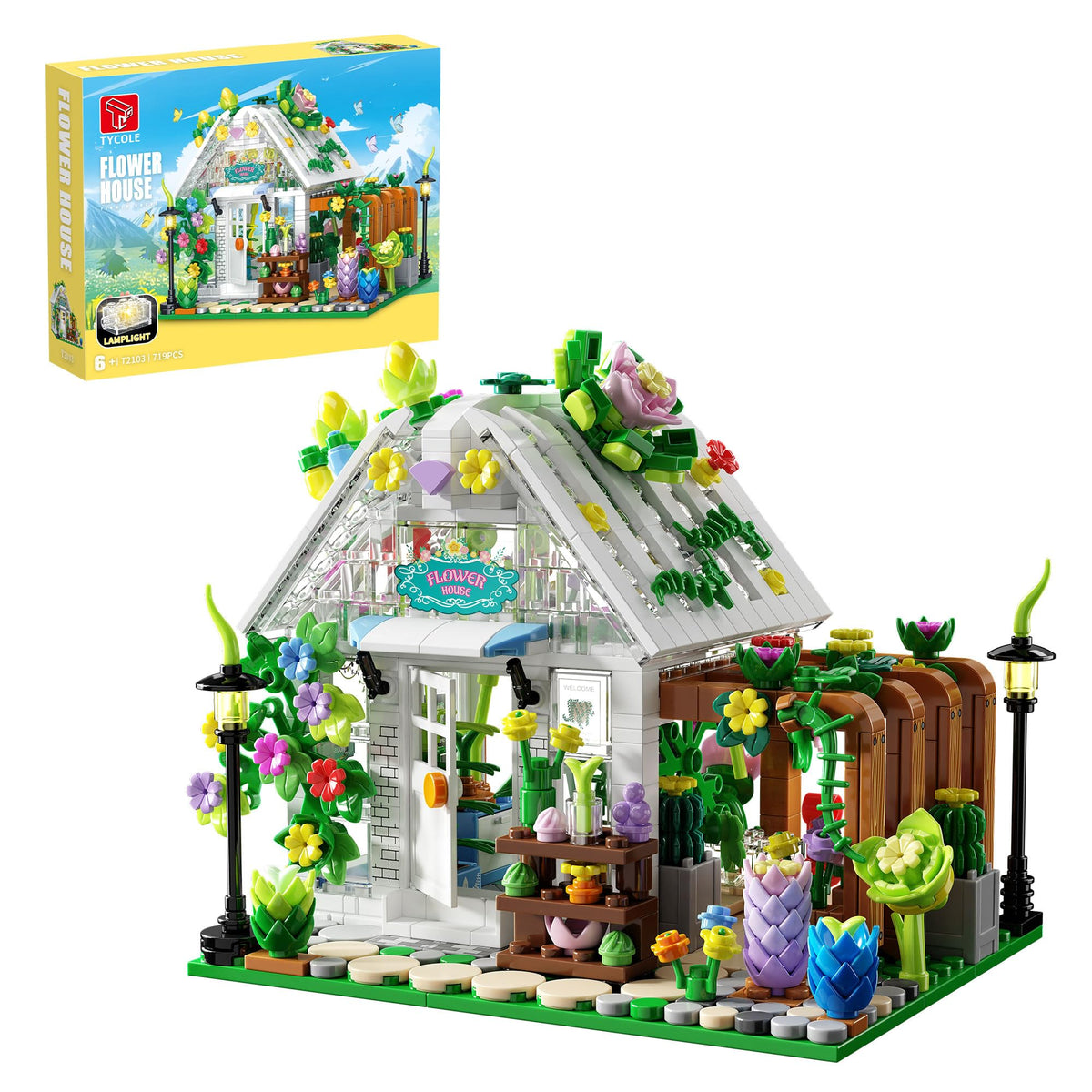 TYCOLE Flower House Building Set with LED Lights for Girls 8-12 (719Pcs) 🍁 All In One Marketplace Canada