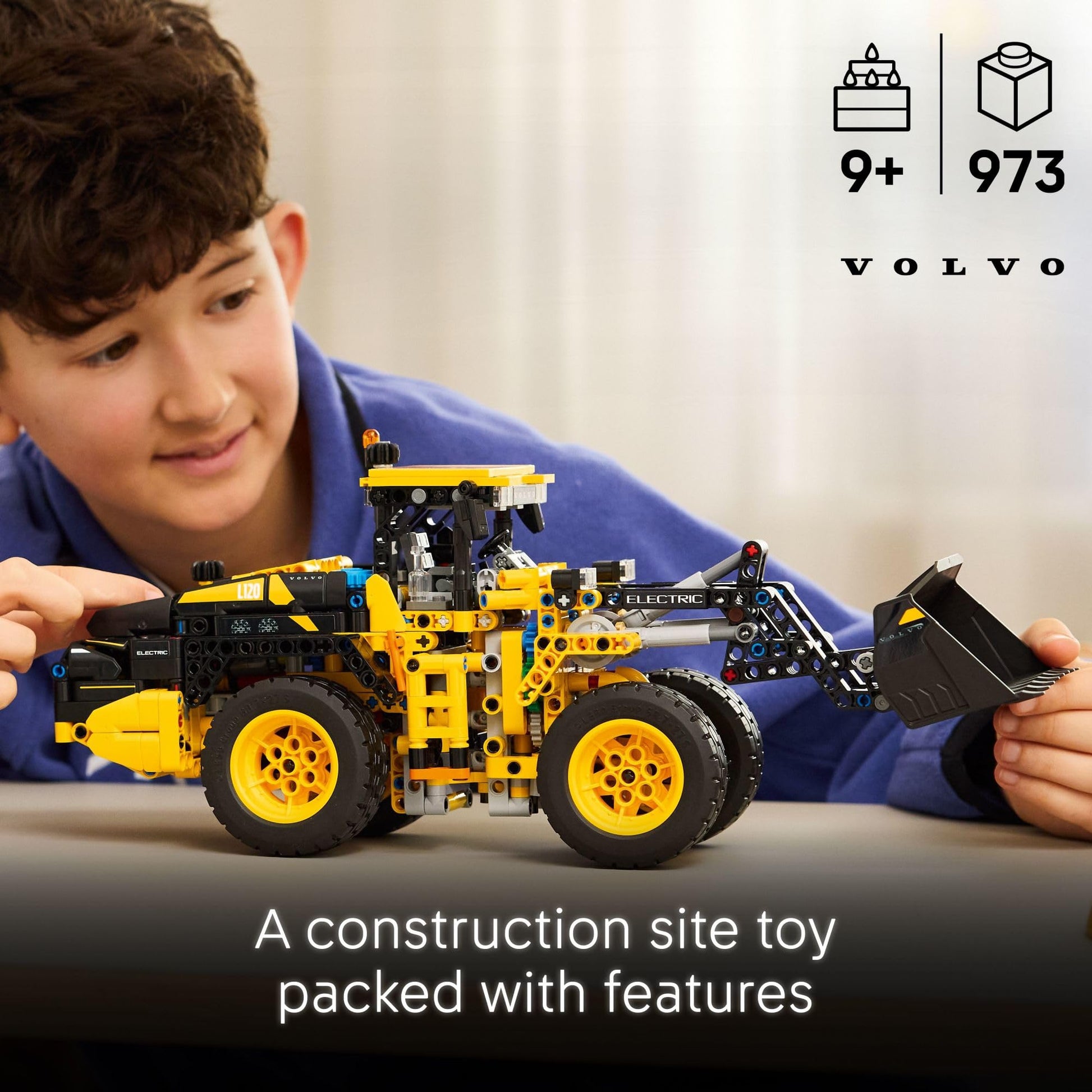LEGO Technic Volvo L120 Electric Wheel Loader Construction Toy - Pretend Play Building Set - Great Birthday Gift for Boys, Girls, and Kids 9+ Who Love Vehicle Playsets - 42209 LEGO