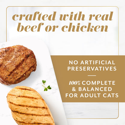 Fancy Feast Gems Wet Cat Food, Mousse Pâté Chicken & Beef 57g (2 Pack x 8)