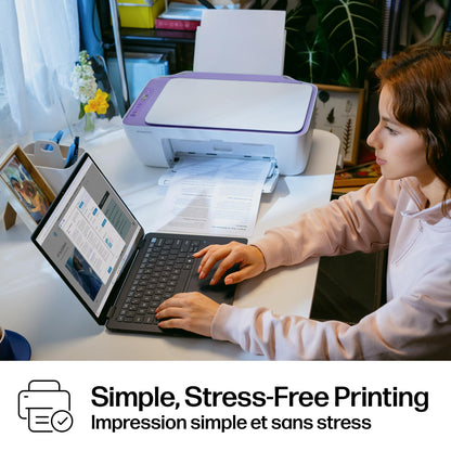 HP DeskJet 2942 All-in-One Printer - Violet Tulip