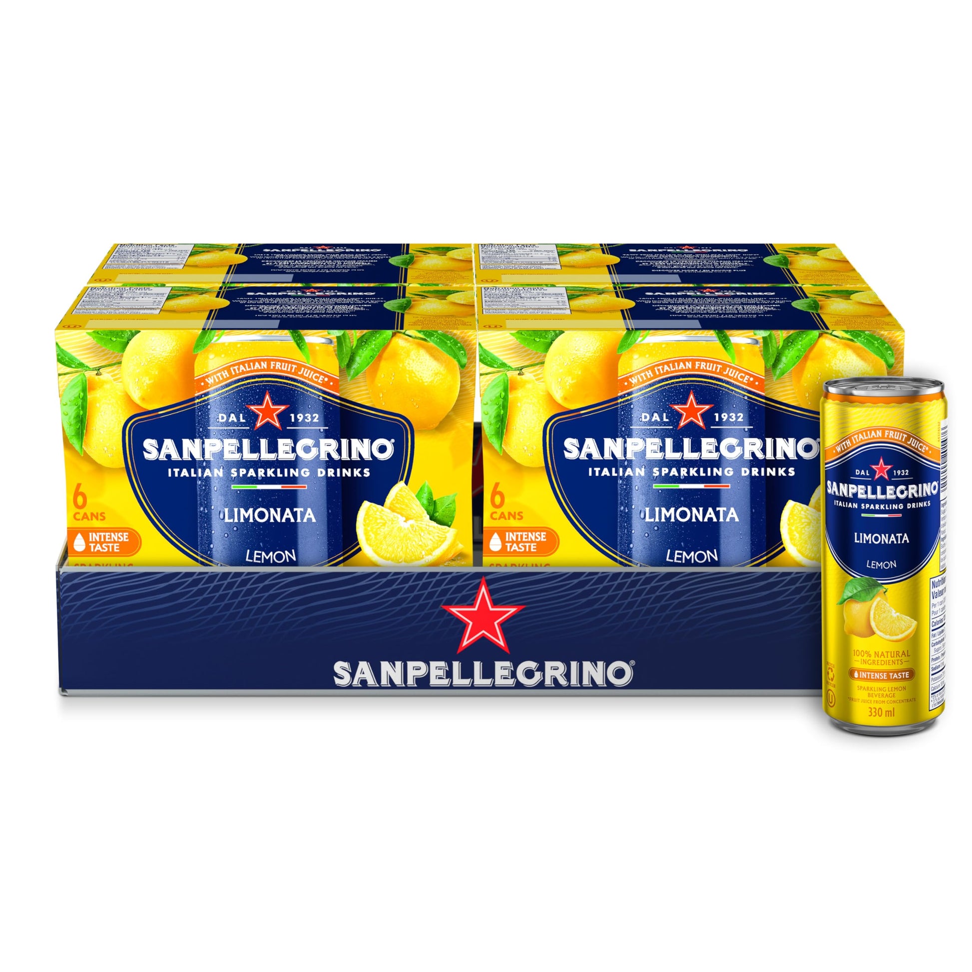 San Pellegrino Limonata Italian Sparkling Fruit Beverage, 24 x 330ml San Pellegrino