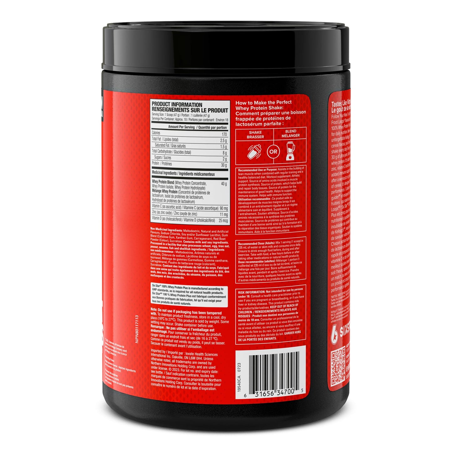Six Star Whey Protein Powder Plus - Kellogg’s Froot Loopss, 18 Servings Six Star