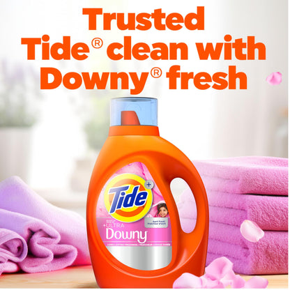 Tide Plus Boost of Ultra Downy Liquid Laundry Detergent, April Fresh Scent, 83 Loads, Laundry Detergent Liquid with Long-Lasting Freshness, 3.4 L Tide