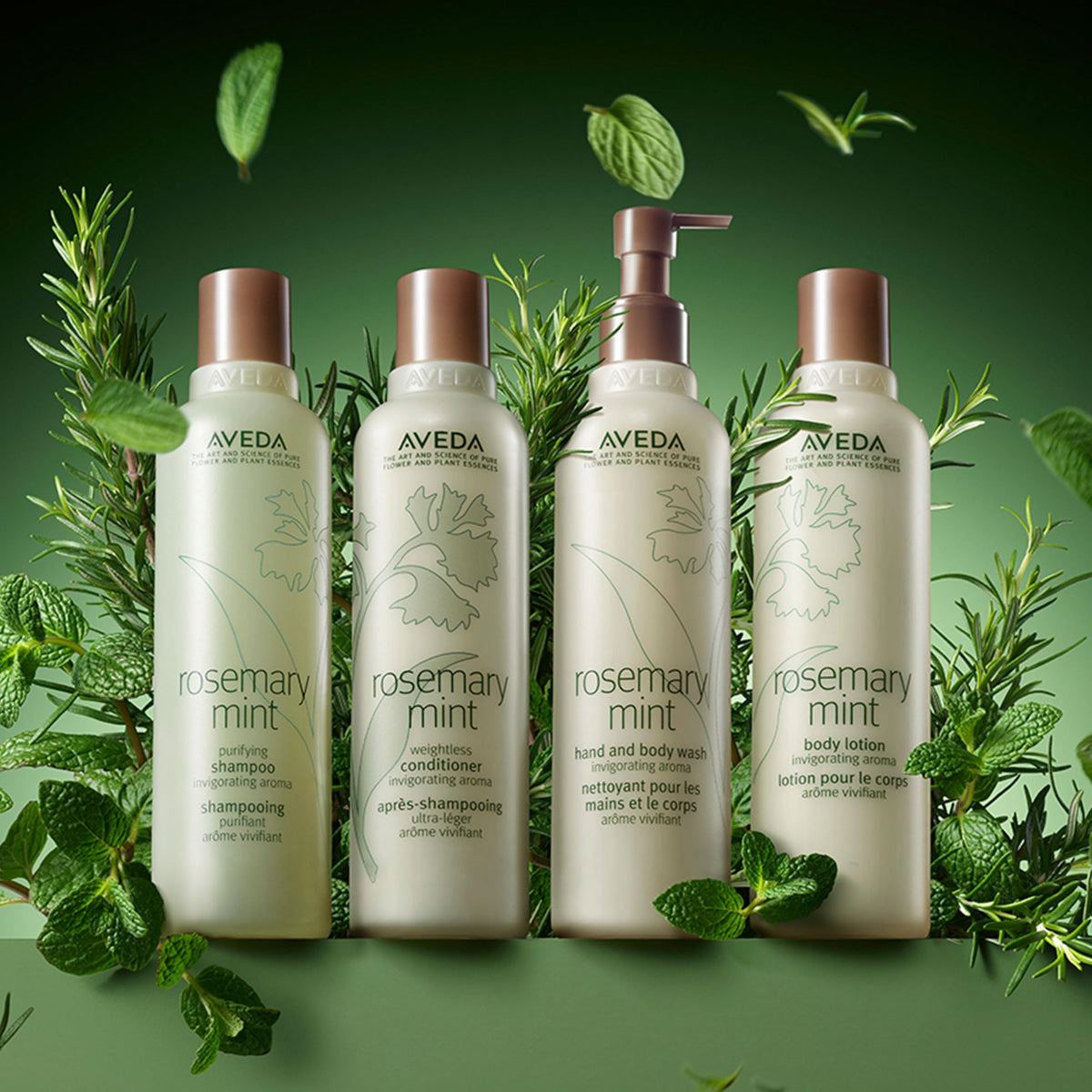 Aveda Rosemary Mint Hand & Body Wash | Liquid Hand Soap and Body Wash | with Invigorating Aroma of Certified Organic Peppermint & Rosemary, 250ml 🍁 All In One Marketplace Canada