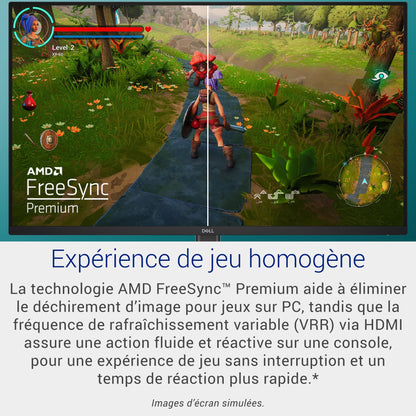 Dell 27 240Hz Gaming Monitor - SE2726HG - 27-inch FHD (1920x1080) 240Hz Display, in-Plane Switching (IPS) Technology, AMD FreeSync Premium, TÜV 3-Star, 2X HDMI, DisplayPort 1.4, Tilt Dell