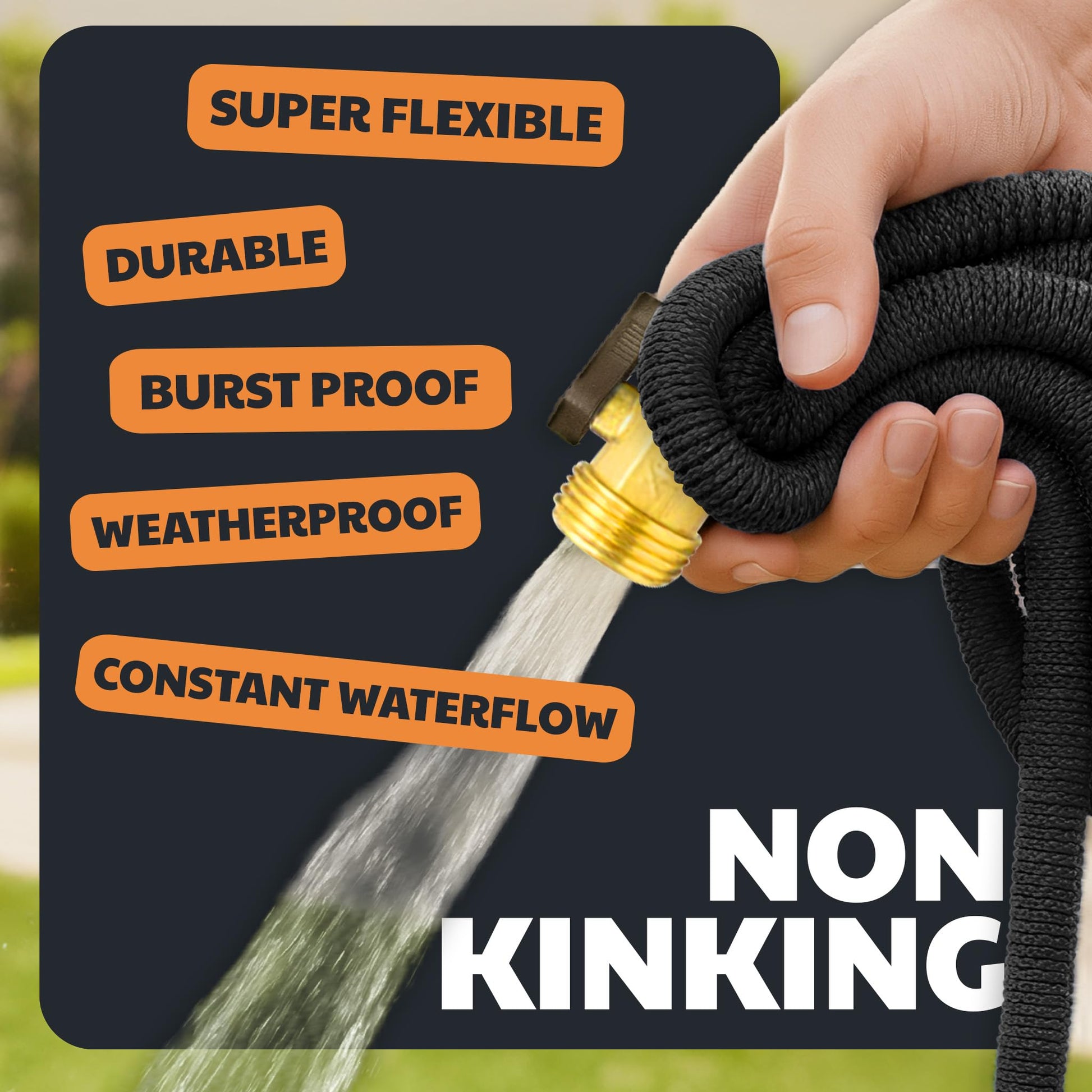 XHOSE PRO Expandable Garden Hose 100ft Water Hose with Brass Fittings, Flexible, Expanding and Retractable, Lightweight 100 Ft Hose, Tuyau Arrosage - 2026 Model