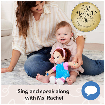 Ms. Rachel Official Speak & Sing Doll, 16” Tall Interactive Toy with 4 Songs & 16+ Phrases, Toddler Toys for Girls & Boys Ages 6 Months to 3+ Years