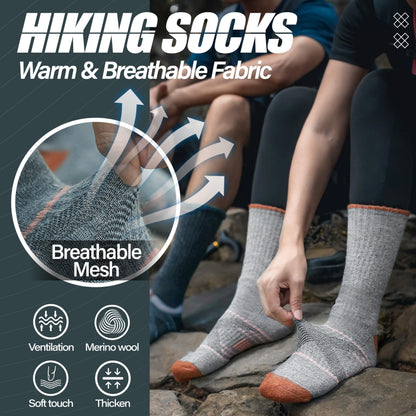 ANTSANG Merino Wool Hiking Socks, Crew Boot Work Socks for Men Women 🍁 All In One Marketplace Canada
