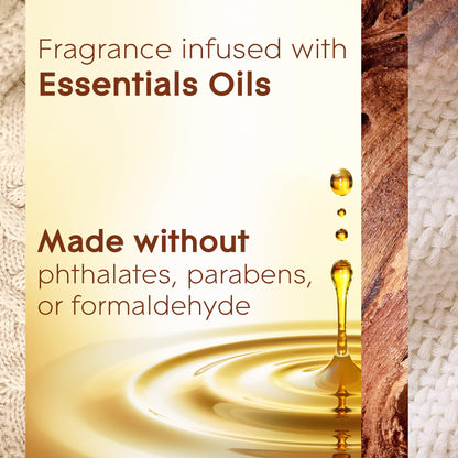 Glade PlugIns Air Freshener Refill Oil Kit, Long Lasting Scented Plug In with Essential Oils for Home, Bathroom & Kitchens, Cashmere Woods, 2 Warmers + 6 Refills Glade