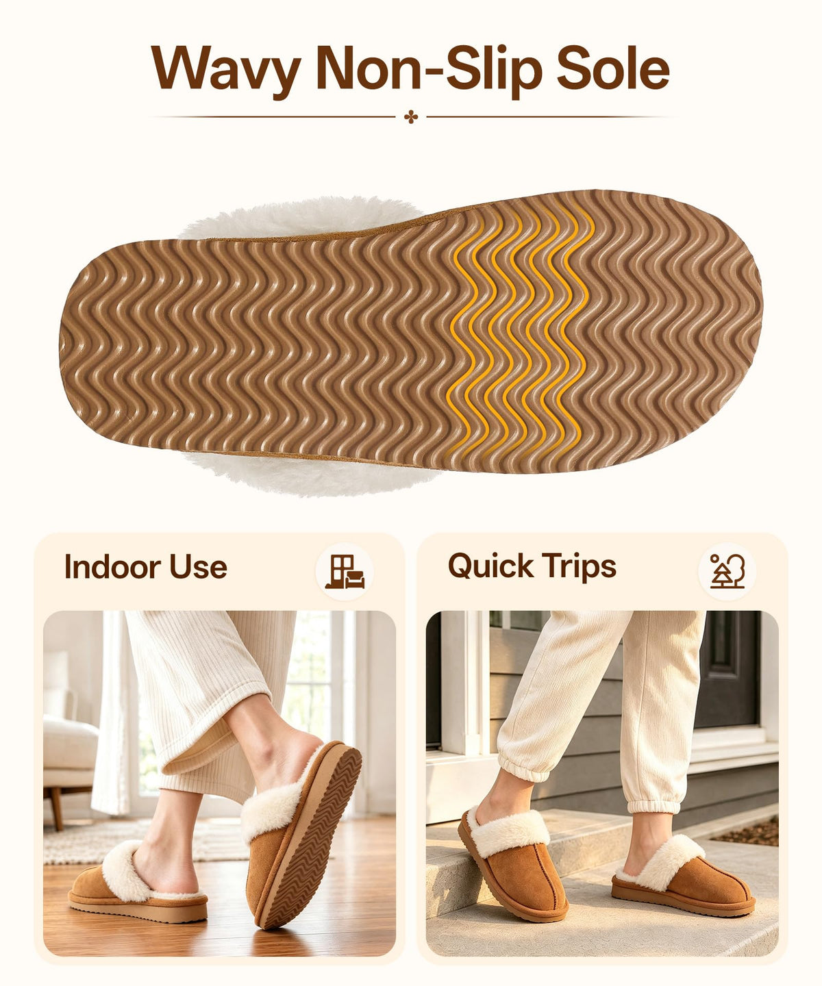 Litfun Fuzzy Memory Foam Slippers for Women Indoor Outdoor House Shoes 🍁 All In One Marketplace Canada