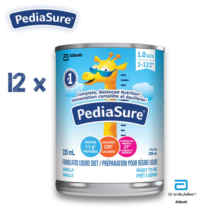 PediaSure, Formulated Liquid Diet, Vanilla, 12 count, 2820 mL PediaSure