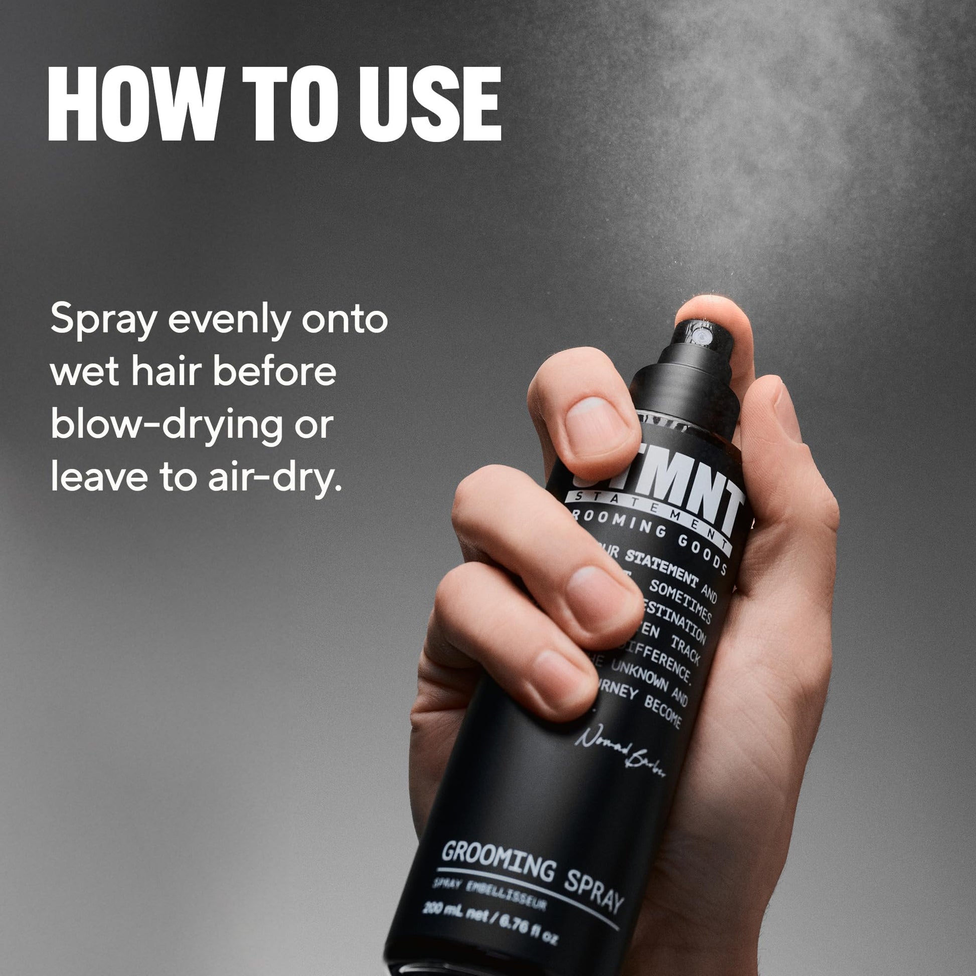 STMNT Grooming Goods Grooming Spray, 6.7 oz | Natural Finish | Thicker Hair Feel | Non-Sticky STMNT