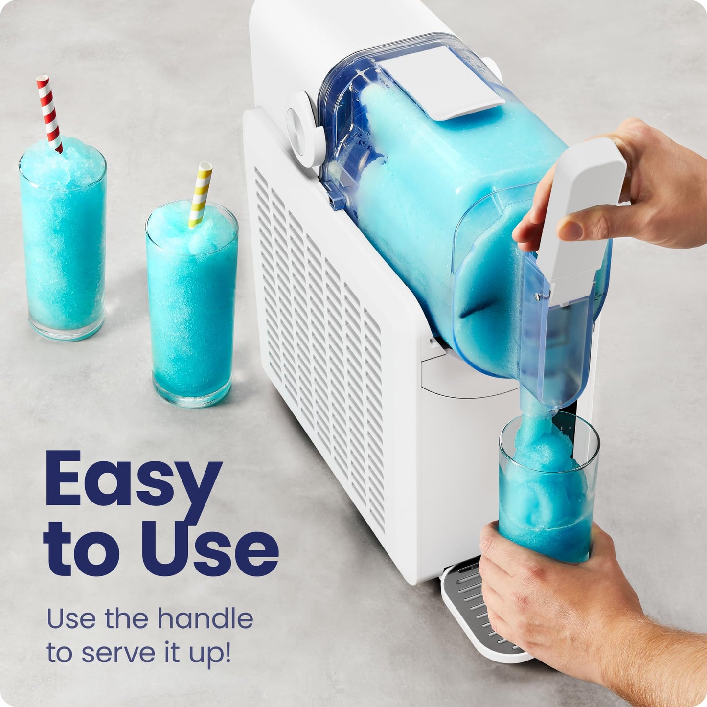 Iceman by Chefman Slush-Ease 68oz Slushie Machine, 48oz Liquid Capacity Frozen Drink Maker & Slushy Machine with 5 Presets and LED Display, Perfect for Frozen Margaritas, Frappes, Smoothies & Shakes