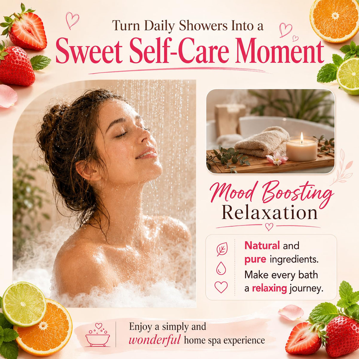SWCANDY Shower Steamers Aromatherapy Teen Girl Gifts 8 Pcs Fruity Self Care 🍁 All In One Marketplace Canada