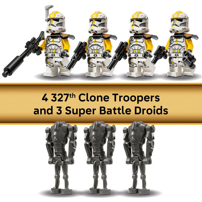 LEGO Star Wars 327th Star Corps Clone Troopers Battle Pack Building Toy - Pretend Play Set for Boys & Girls, Ages 7+ - Collectible Model Kit & Kids Room Decor - Gift Idea for Birthdays - 75431 LEGO