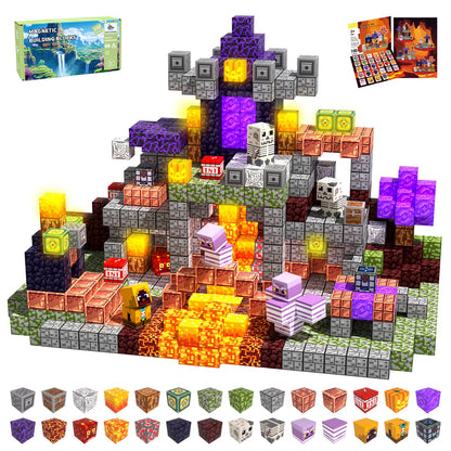 SSAWER Magnetic Blocks, 100PCS Light Up Building Cube Toys Gifts for Kids 🍁 All In One Marketplace Canada