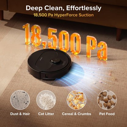 Roborock 2026 New Qrevo S Pro Robot Vacuum and Mop, 18,500Pa Suction, Anti-Tangle Brushes, Reactive AI Obstacle Recognition, 75℃ High-Temp Washing, 10mm Mop Lifting, Self-Emptying and Refilling