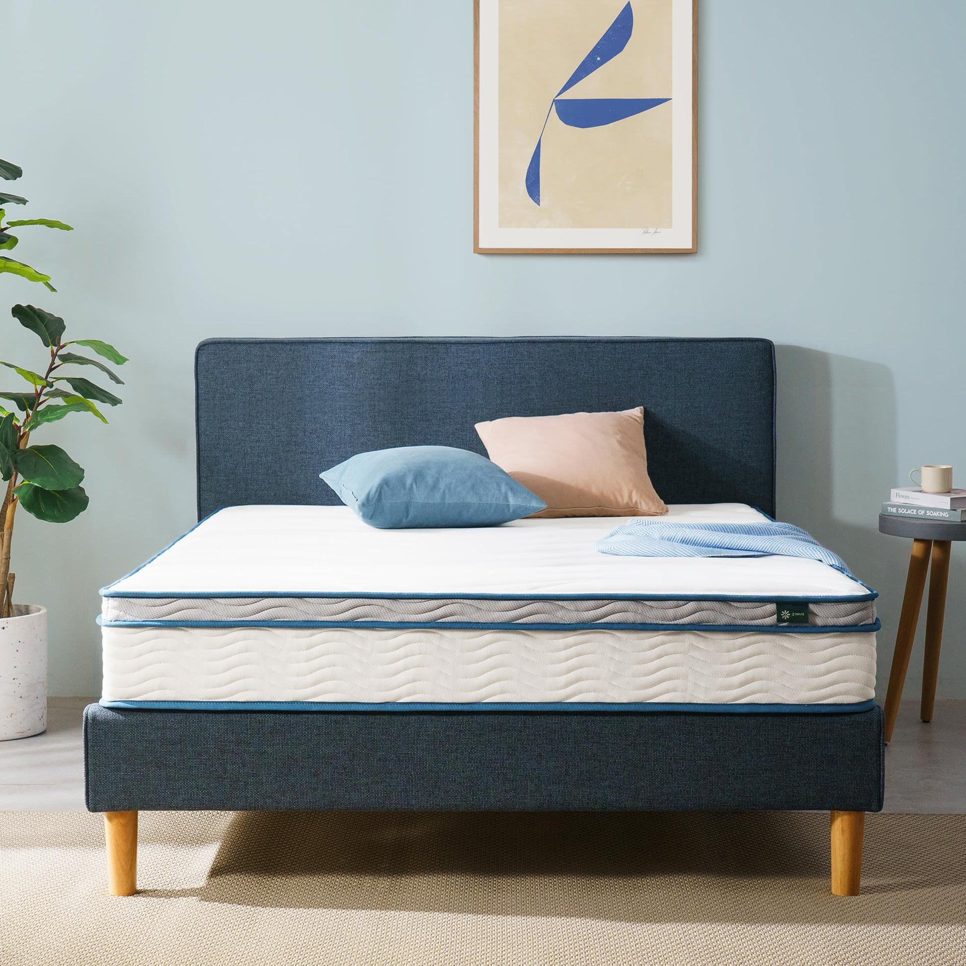 Zinus 8 Inch Spring Sensation Hybrid Mattress [New Version], Twin XL, Fiberglass Free, Medium Firmness, Durable Support, Certified Safe Foams & Fabric, Mattress in A Box Zinus