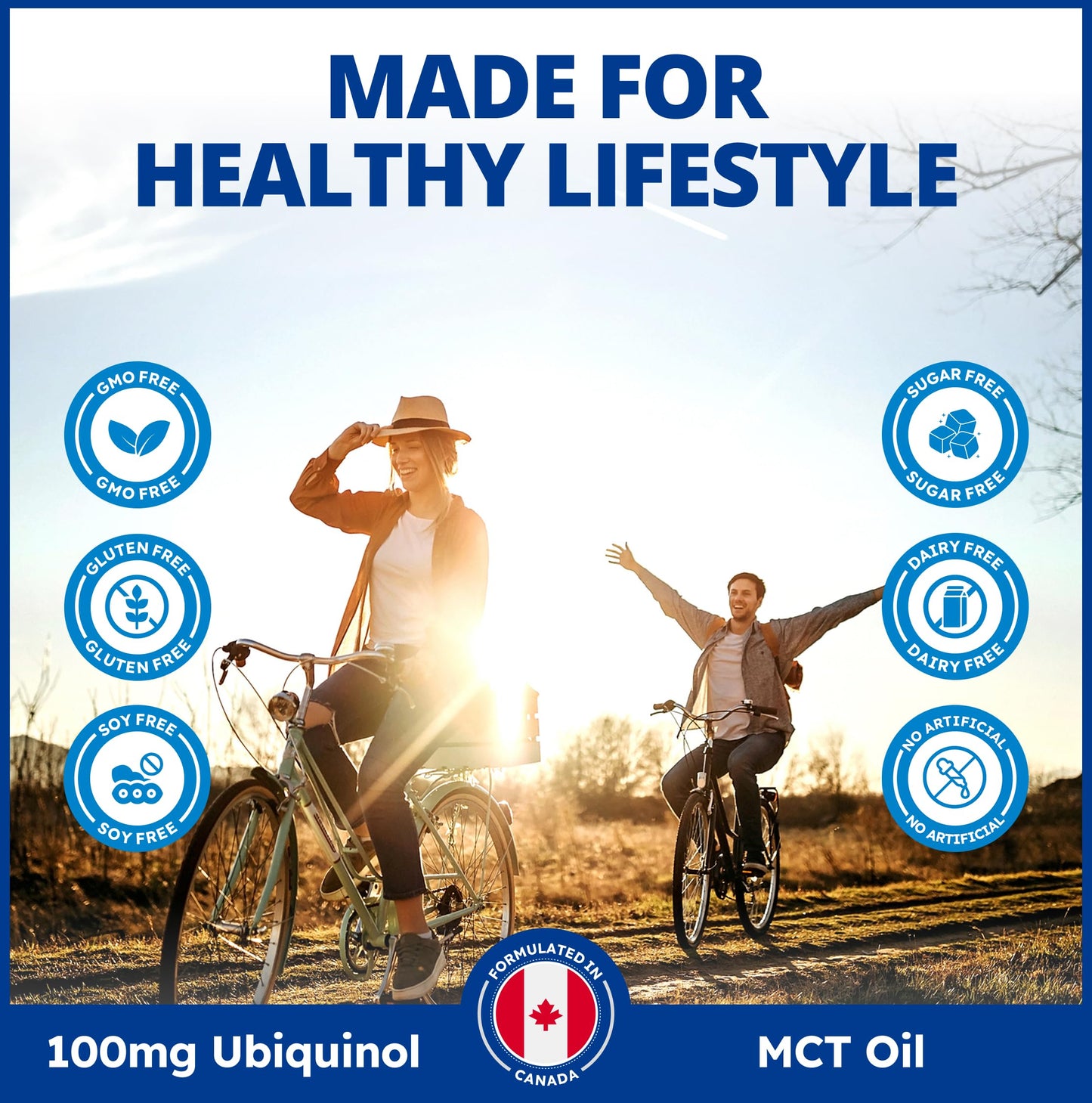 CanPrev Ubiquinol 100mg with MCT Oil, 60 Softgels, 2-Month Supply, CoQ10 Supplement for Heart & Cardiovascular Support, Enhanced Absorption, Non-GMO & Gluten Free, Coenzyme Q10 for Energy & Vitality - Available at All In One Marketplace Canada