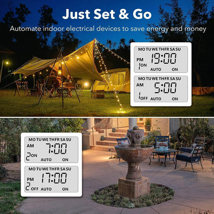 BN-LINK 7 Day Outdoor Heavy Duty Digital Programmable Timer Dual Outlet 🍁 All In One Marketplace Canada