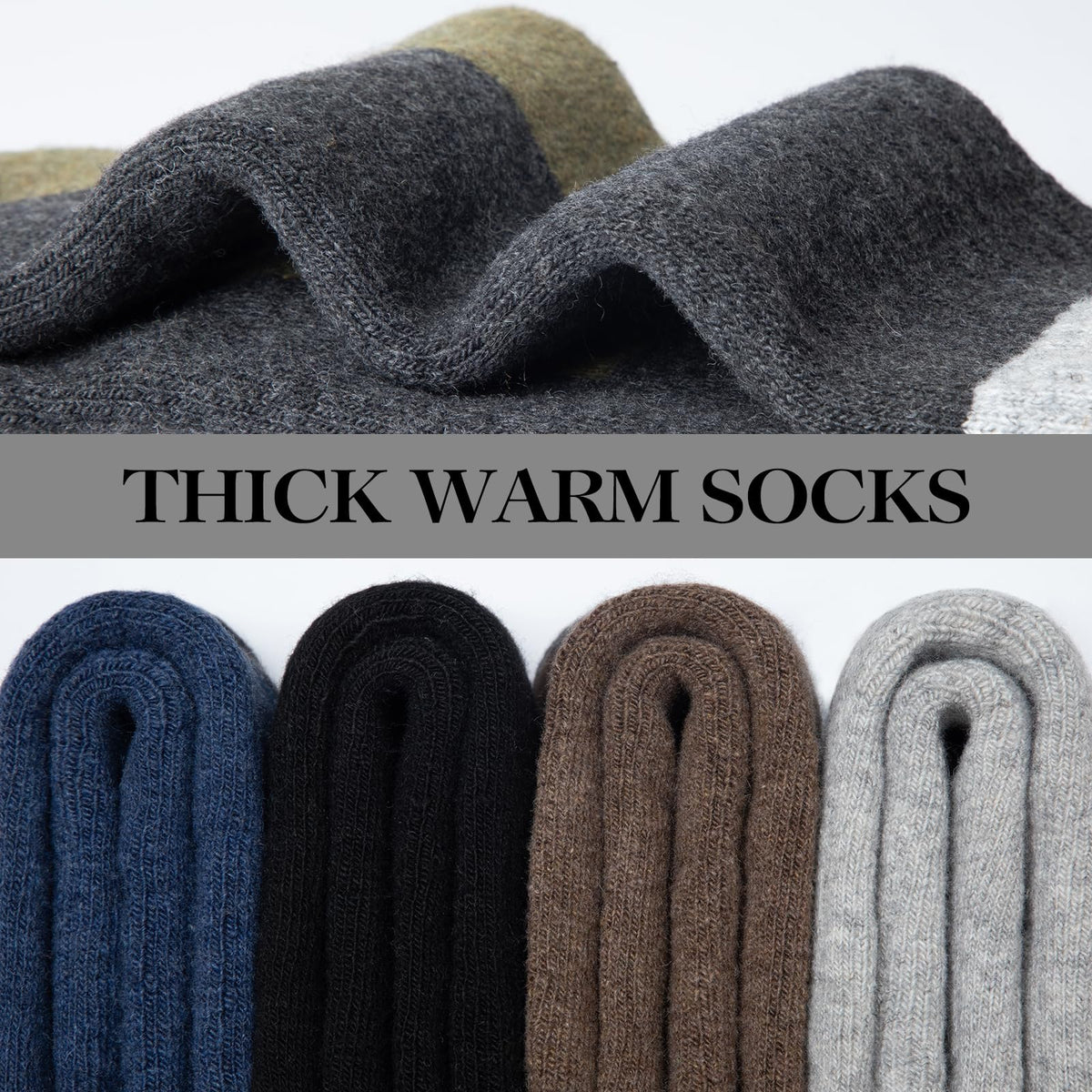 SIMIYA 5 Pairs Merino Wool Socks Hiking Warm Thermal Thick Sock Size 7-15 🍁 All In One Marketplace Canada