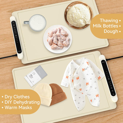 Food Warming Mat Electric Tray: Adjustable Silicone Heating Pad with 3 Temperature Settings 4 Timer Function Portable Roll Up Hot Plate for Buffets Party Gatherings Kitchen Warmer Countertop Holiday 🍁 All In One Marketplace Canada