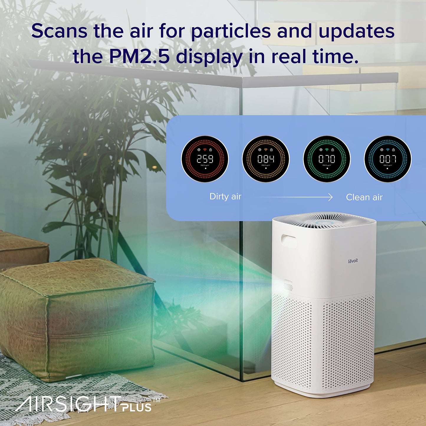 Levoit Smart Air Purifiers for Large Room Home Up to 2933 Ft², Core 600S-P