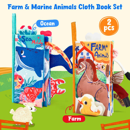 JoyCat Baby Toys 0-6 Months, 2PCS Crinkle Books for Babies 🍁 All In One Marketplace Canada