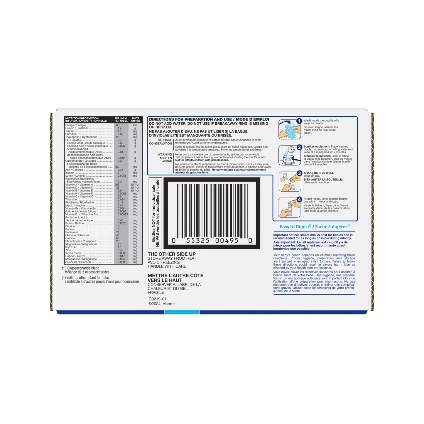 Similac 360 Total Care Step 1 Ready-To-Feed 24x59mL Bottles