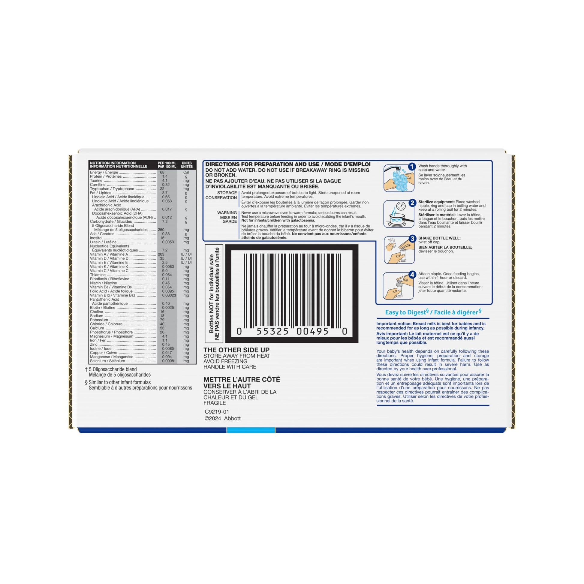 Similac 360 Total Care Step 1 Ready-To-Feed 24x59mL Bottles