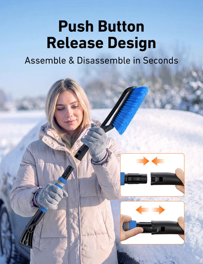 AstroAI 27" 2-in-1 Detachable Snow Brush & Ice Scrapers for Car Windshield 🍁 All In One Marketplace Canada
