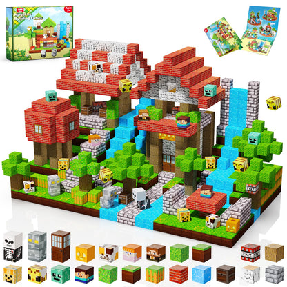 ToyUnited 200 Pieces Magnetic Blocks Jumbo Forest Castle, Cute Fun Magnetic Building Blocks Montessori Sensory Stacking Toys for Kids Aged 3 4 5 6 7 8 9 10 11 12 Year Old Boys Girls Gift Christmas 🍁 All In One Marketplace Canada