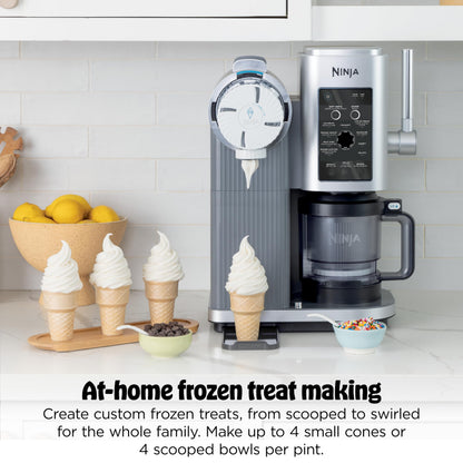 Ninja CREAMi Swirl Ice Cream and Soft Serve Maker, Sorbet, Milkshake, Frozen Yogurt, Low Calories Program & More, 13-in-1, Soft Serve Handle & (2) CREAMi Swirl 16oz Pints, For Kids & ALL ages, NC701C - Available at All In One Marketplace Canada