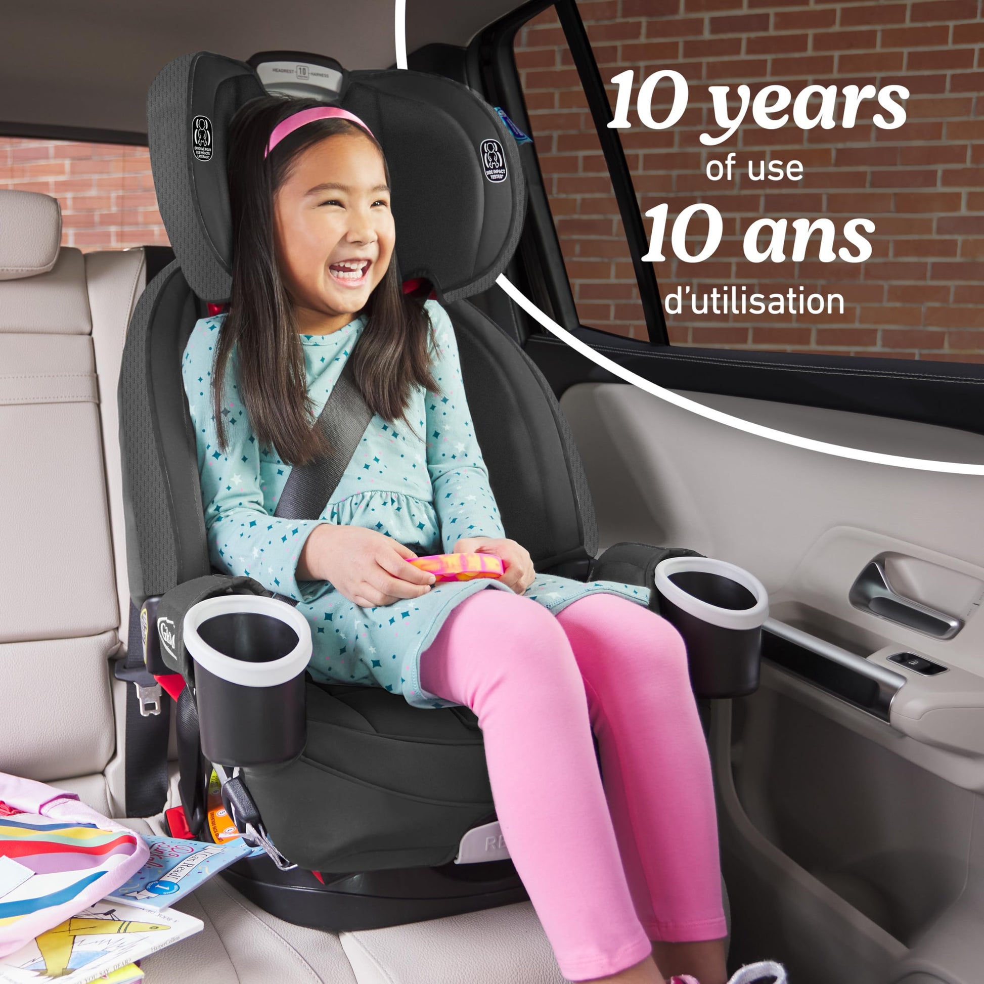 Graco 4Ever All-in-One Convertible Car Seat, 4-in-1 Baby to Big Kid Car Seat from 1.8-54 kg (4-120 lb), ProtectPlus Engineered, Raegen