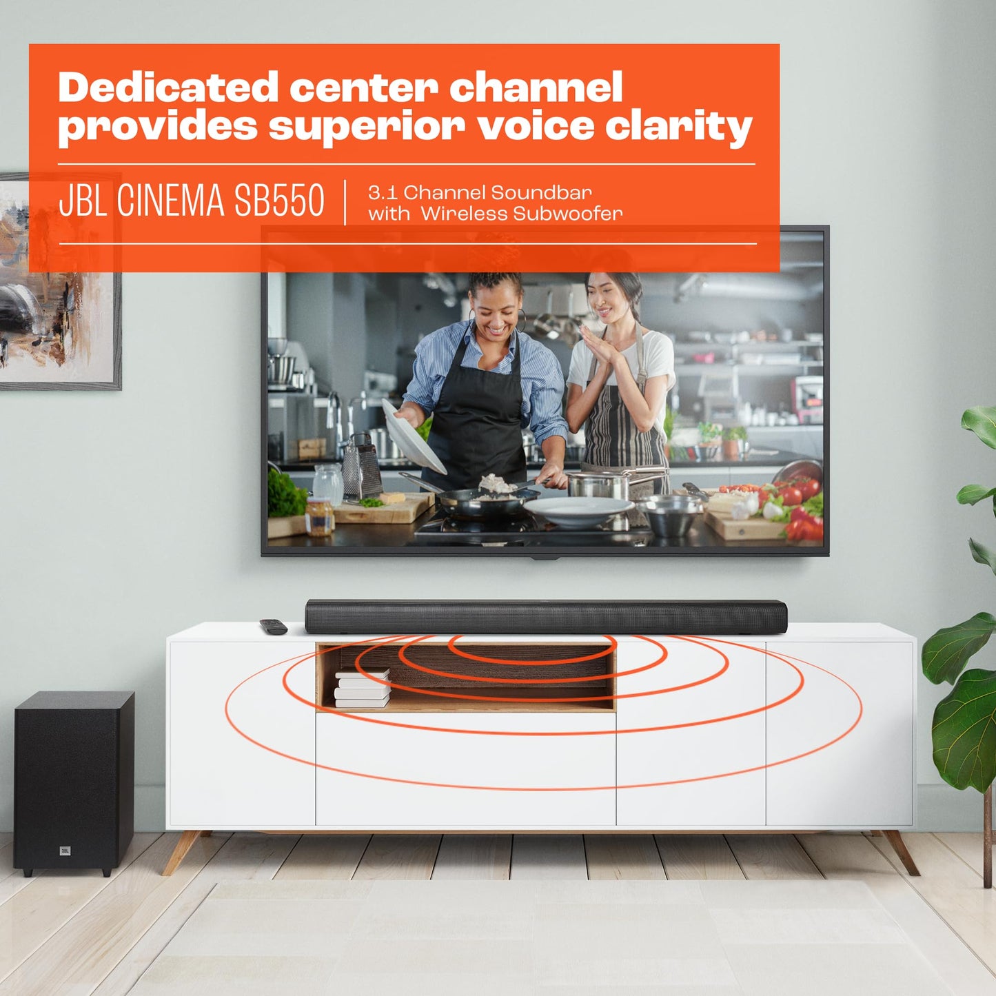 JBL Cinema SB550-3.1 Channel Soundbar with Wireless Subwoofer and Dolby Audio, 250W, HDMI ARC and Wireless Bluetooth Streaming 🍁 All In One Marketplace Canada