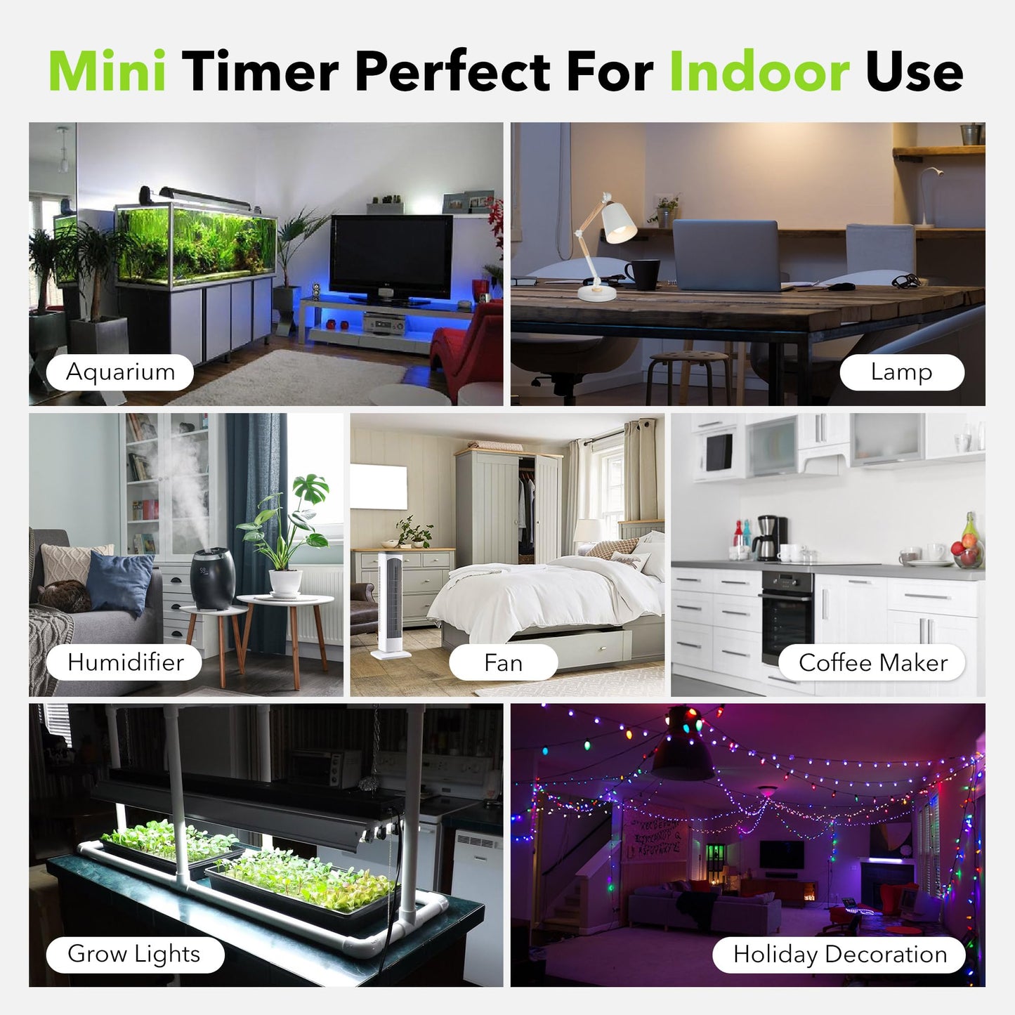 BN-LINK BND-60/U47 Indoor Mini 24-Hour Mechanical Outlet Timer, 3-Prong, 2-Pack - Available at All In One Marketplace Canada
