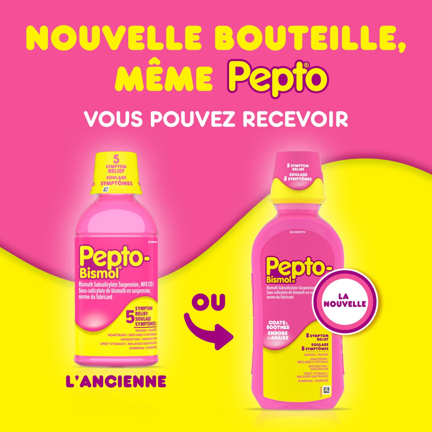 Pepto Bismol Liquid, Upset Stomach Relief, Diarrhea Relief, Heartburn, Nausea, Indigestion, Upset Stomach, Original Flavor, Pack of 2, 480mL each - Available at All In One Marketplace Canada