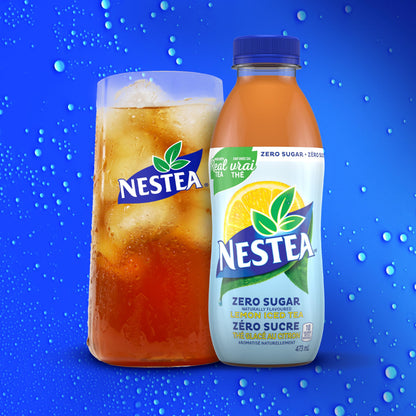 Nestea Naturally Flavoured, Zero Sugar Lemon Iced Tea, 473mL, 12 Count