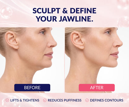 Stylia V Line Lifting Collagen Face Mask - Lift, Firm & Contour Jawline - Double Chin Strap with Hyaluronic Acid & Aloe Vera - Hydrating Neck & Face Tightening Mask - Chin Strap for Sleeping 10PC - Available at All In One Marketplace Canada