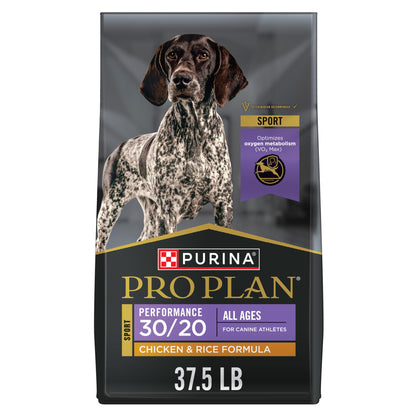 Purina Pro Plan Dry Dog Food, Sport Performance 30/20 Chicken & Rice - 17 kg Bag (1 Pack) Pro Plan