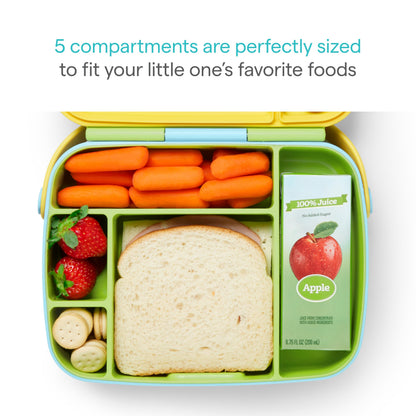 Munchkin Bento Box Toddler Lunch Box, Green