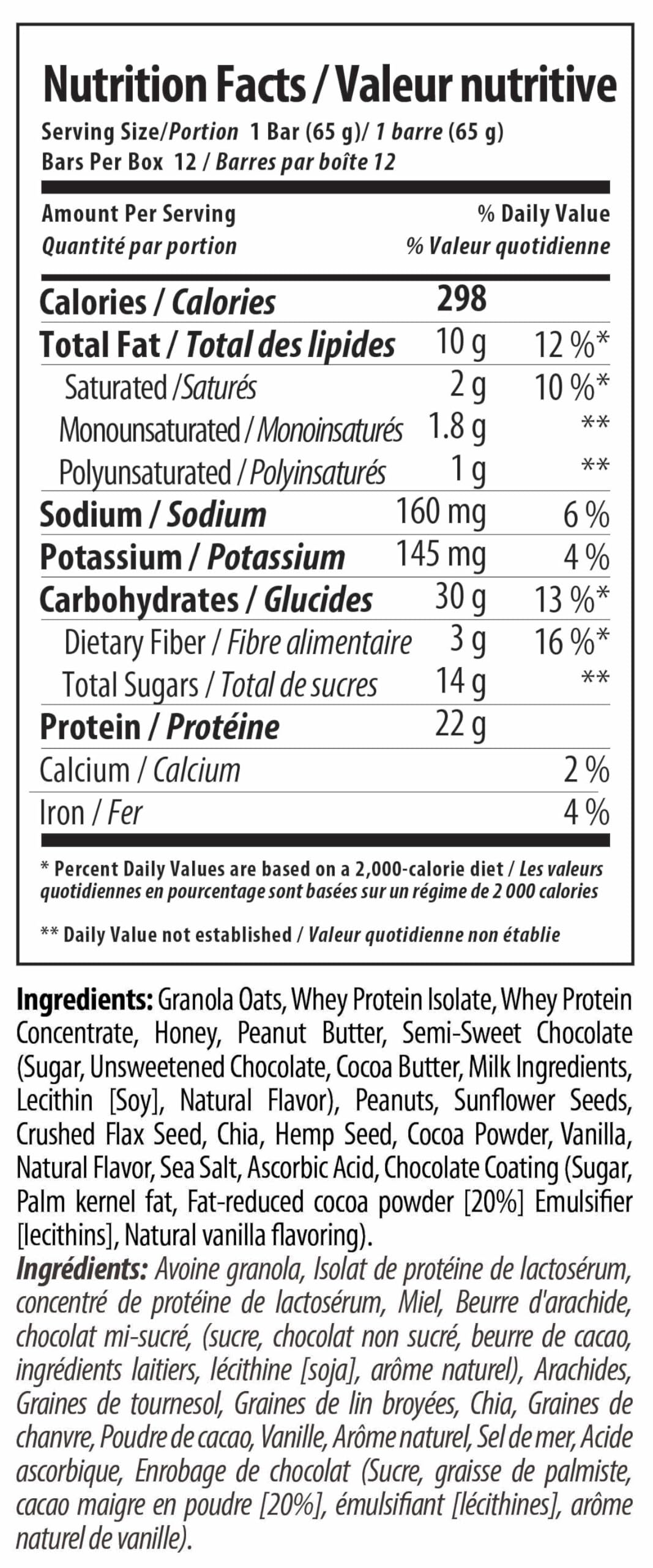 Nutrabolics Feed Bar, Peanut Butter Chocolate, Real Food Protein Bar, 12 Bars
