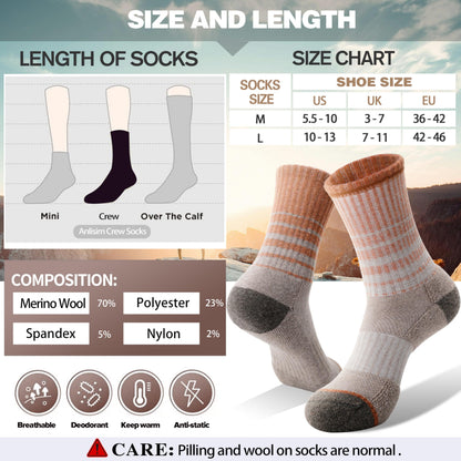 Anlisim Merino Wool Hiking Running Socks for Women, Boot Work Crew Socks 🍁 All In One Marketplace Canada