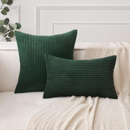 MIULEE Christmas Corduroy Throw Pillow Covers Set of 2 18x18 Army Green 🍁 All In One Marketplace Canada