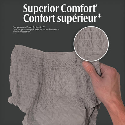 Depend Night Defense Adult Incontinence Underwear for Men, Disposable, Overnight, Large, Grey, 56 Count Depend