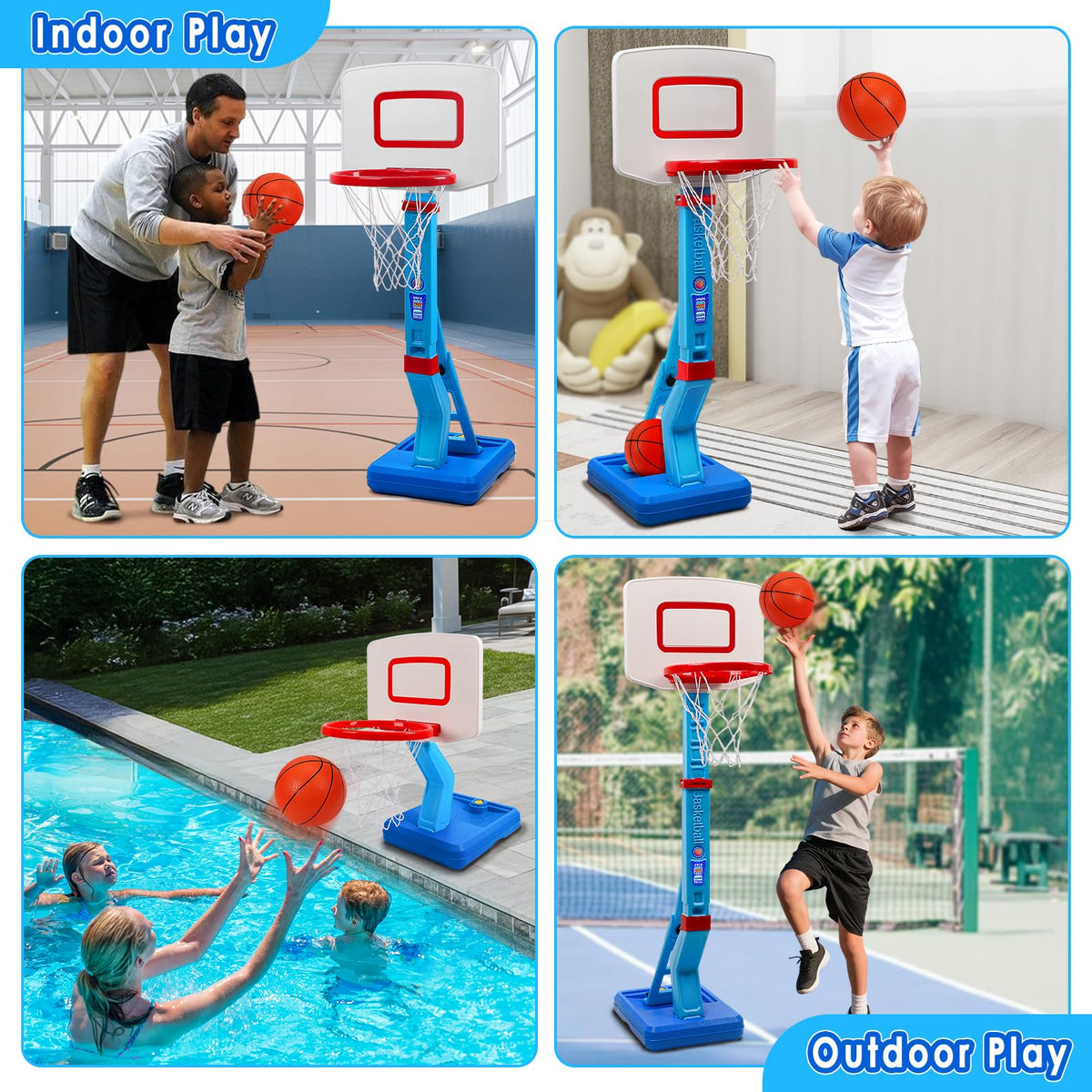 Toddler Basketball Hoop Set, Adjustable Kids Basketball Hoop for Boys Girls 🍁 All In One Marketplace Canada