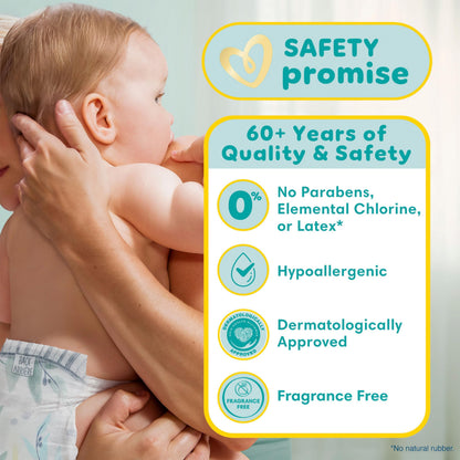 Pampers Pure Protection Diapers - Size 3, 168 Count, Hypoallergenic Unscented Disposable Baby Diapers