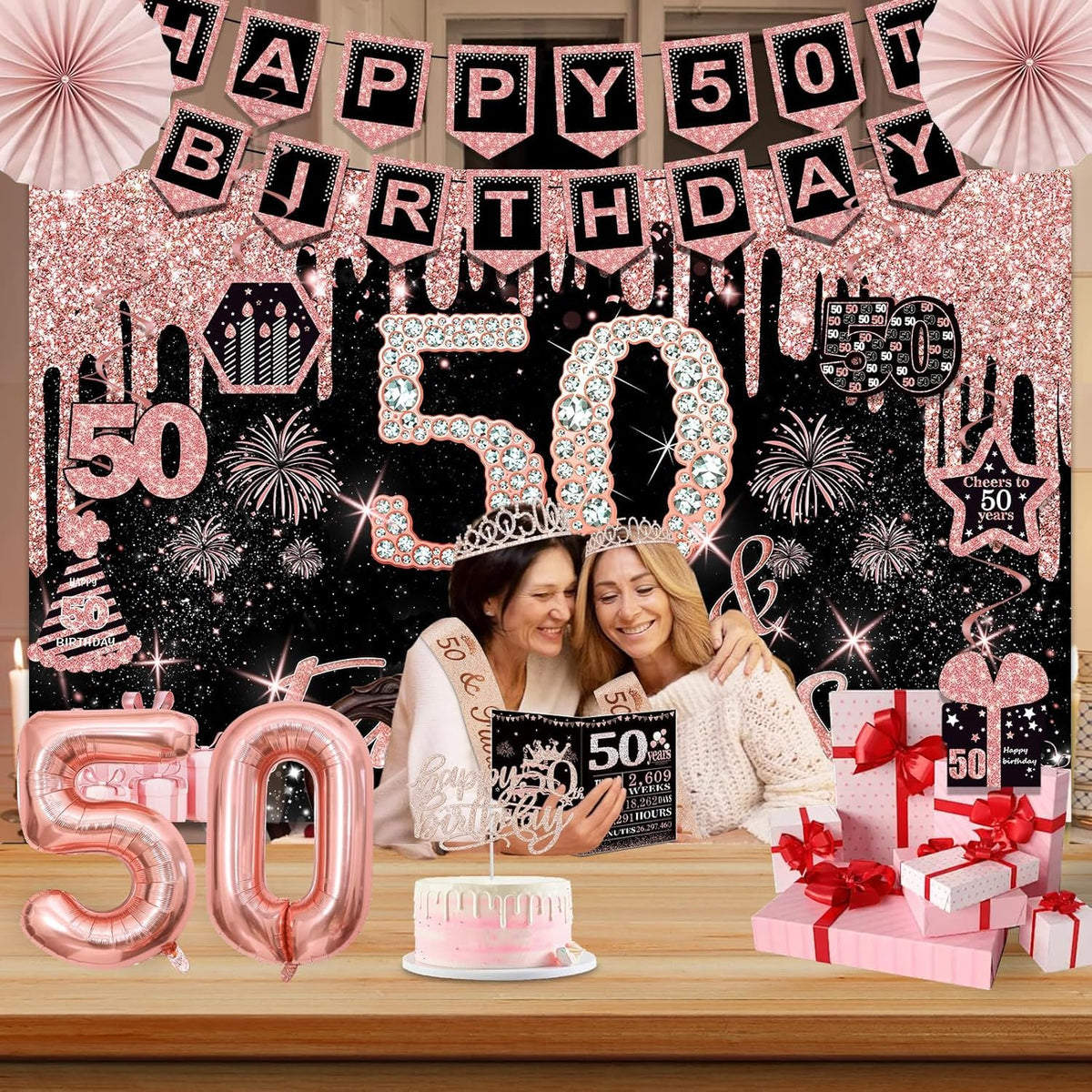 50th Birthday Decorations for Women, 32PCS 50th Birthday Party Decorations 🍁 All In One Marketplace Canada