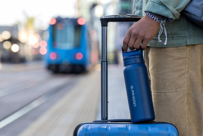 LifeStraw Go Series – Insulated Stainless Steel Water Filter Bottle for Travel and Everyday use removes Bacteria, parasites and microplastics, Improves Taste, 24oz Aegean Sea 🍁 All In One Marketplace Canada