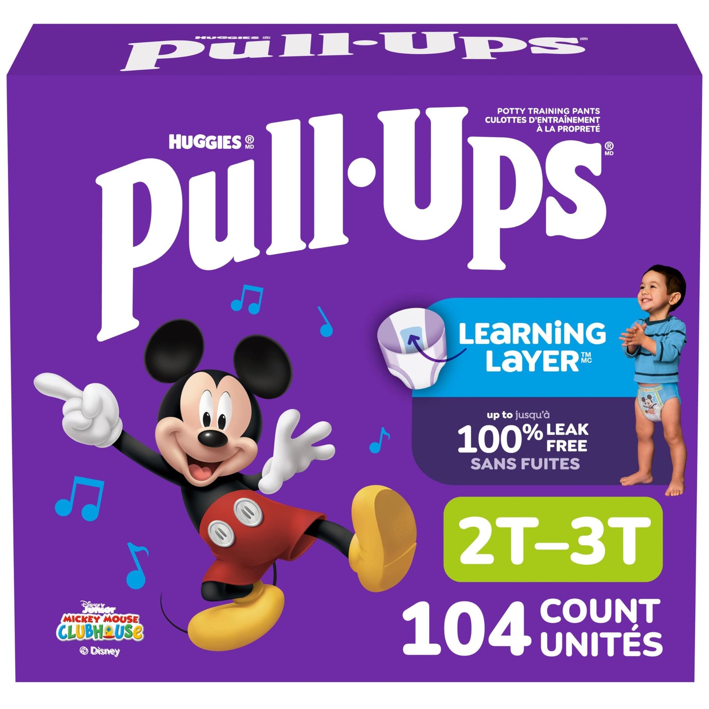 Pull-Ups Boys' Potty Training Pants, 2T-3T (16-34 lbs), 104 Count